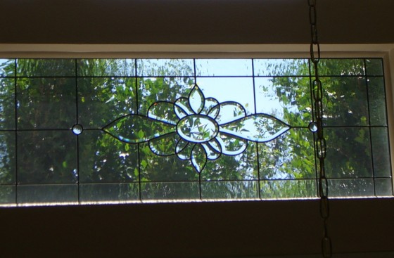 Beveled Arch leaded glass clear glass