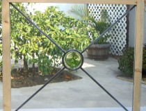 clear glass window with five pieces one rondel