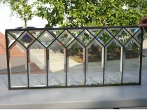 picket fence beveled clear glass window