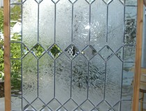 picket fence beveled glass window