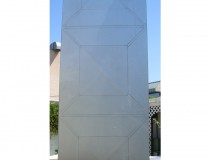 three square etched panel triangle
