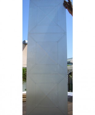 three square etched panel triangle
