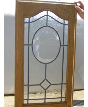 arched cabinet door with convex oval