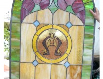 Alpha and Omega stained glass window